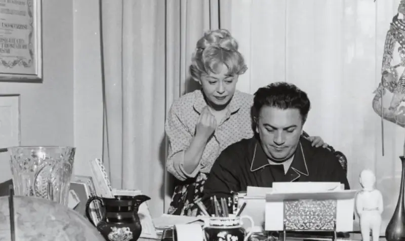 Federico Fellini y Guiulia Massina