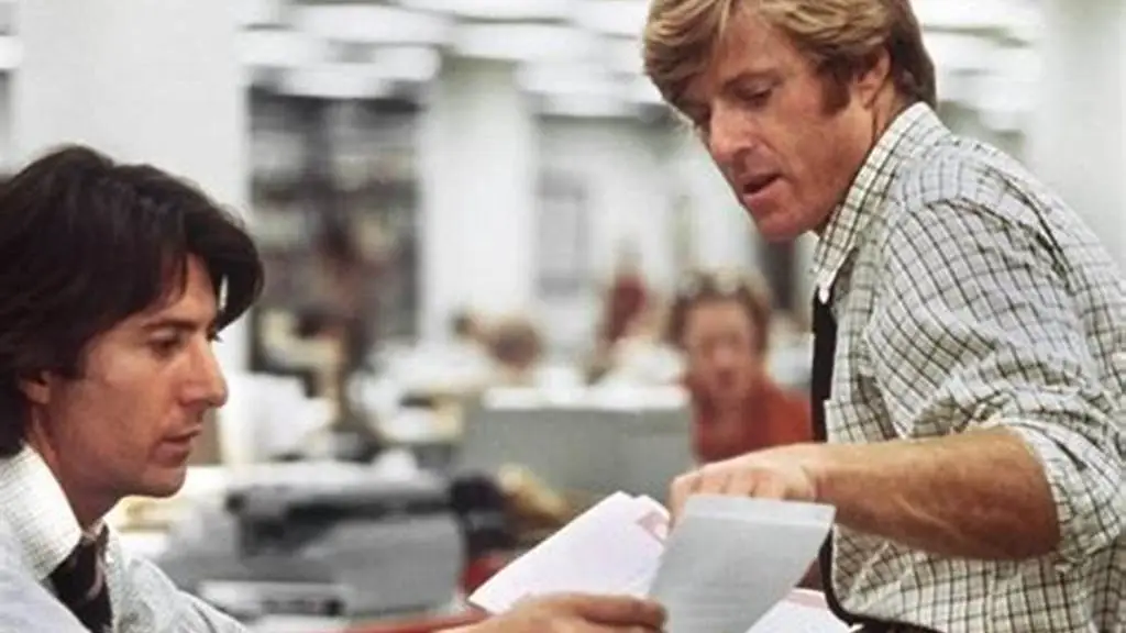 Robert Redford y Dustin Hoffman en Todos los hombres del presidente