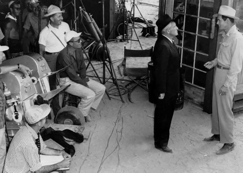 Jhon Sturges, Robert Ryan y Spencer Tracy en Conspiración de silencio (1955)