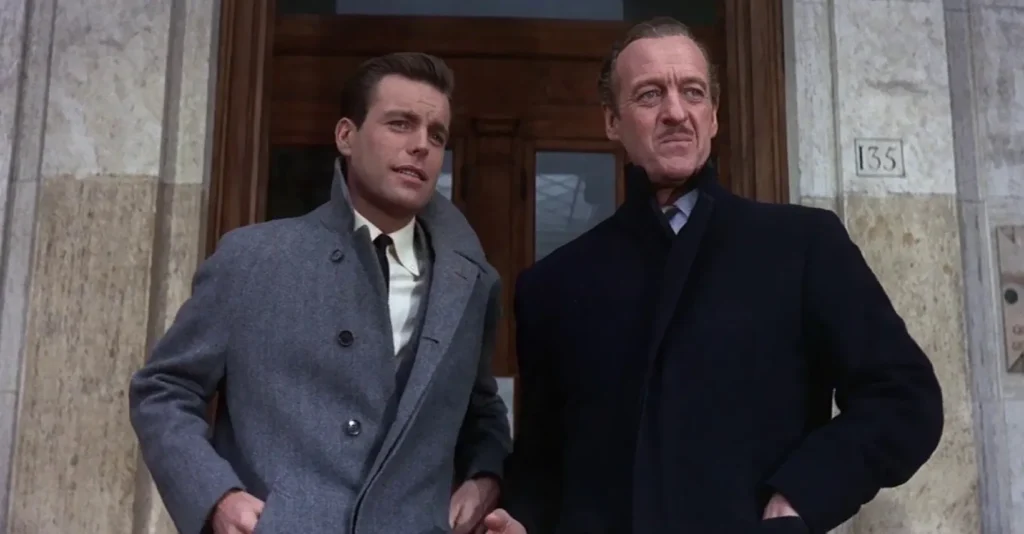 Robert Wagner y David Niven