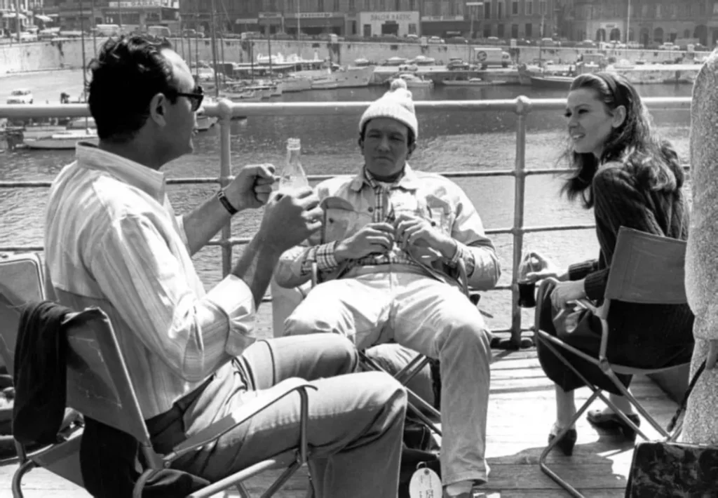 Audrey Hepburn y Albert Finney con Stanley Donnen